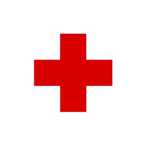 Medizinisches Kreuz, Erste Hilfe, Notfall, wärmeübertragenes Flex-Material, Farbe und Größe nach Wahl