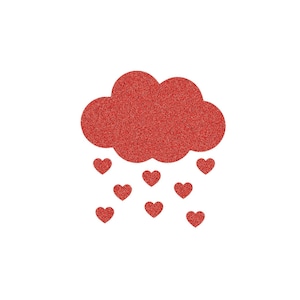 Babyherz-Wolke-Geburtsmotiv, flexibler Wärmetransferdruck für Stoff, Farbe und Größe nach Wahl