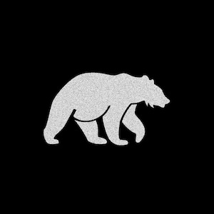 ours blanc polaire appliqué  flex thermocollant couleur et dimension au choix