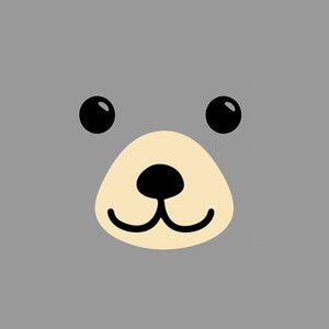 Teddybär-Lächeln, Flex-Aufbügler-Applikation, Farbe und Größe Ihrer Wahl