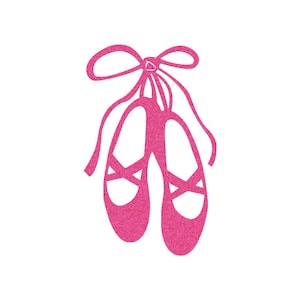 Zapatilla de ballet clásica de bailarina con aplicación de vinilo transferible por calor en el color y tamaño de su elección.