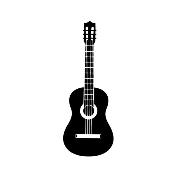 guitare instrument musique appliqué flex thermocollant couleur et format au choix