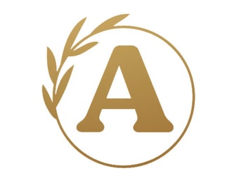 foliage monogram letter sold individually in iron-on flex, color and size of your choice