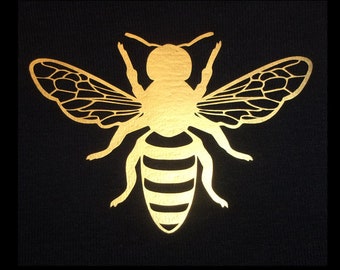 abeille insecte royale queen bee appliqué flex thermocollant couleur et dimension au choix