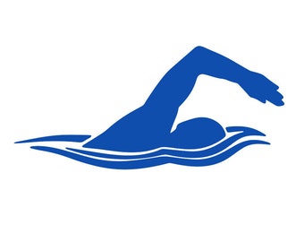 natation nageur piscine appliqué flex thermocollant couleur et dimension au choix
