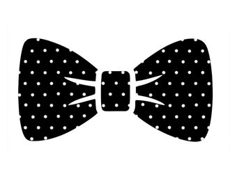 Large feminine bow polka dot effect flex applied thermo-adhesive dimension of your choice