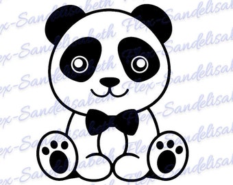 Transfert thermocollant pour textile Panda prénom personnalisable :  : Produits Handmade