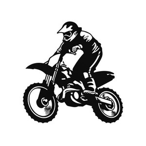 motocross biker applique flex iron-on transfer color and size of your choice