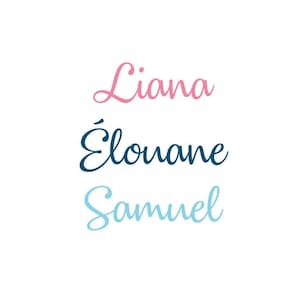 personalized first name flex iron-on transfer application size and color of your choice