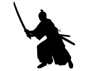 samouraï guerrier japonnais appliqué flex thermocollant couleur et dimension au choix