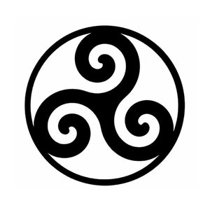 triskell triskele circle Celtic symbol Brittany applied flex iron-on color and size of your choice image 1