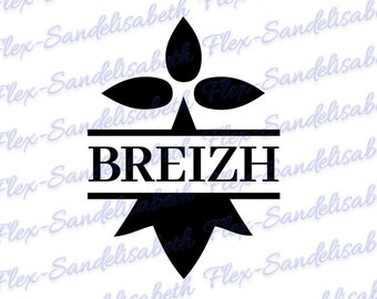 Hermine symbol Brittany breizh applied flex iron-on color and size of your choice