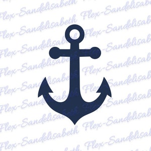 Anker Boot Meer Marine Flex Bügelbild Textiltransfer Individualisierung Farbe und Größe Ihrer Wahl