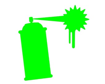 bombe spray peinture graffiti tag appliqué flex thermocollant couleur et dimension au choix