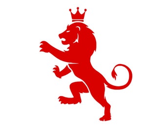 Lion royal armoiries appliqué flex thermocollant couleur et dimension au choix