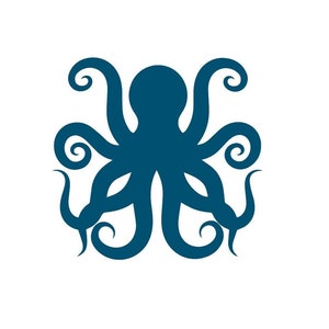 Octopus sea ocean appliqué heat-transfer vinyl, color and size of your choice