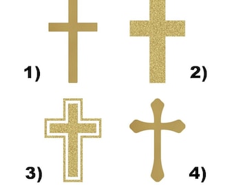 croix religion communion baptême flex appliqué thermocollant couleur et dimension au choix