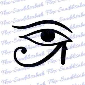 eye Horus Egypt symbol flex applied iron-on size and color of your choice image 1