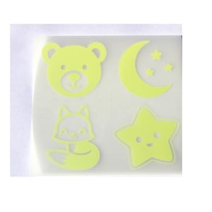 Lot motifs bébé phosphorescent appliqué transfert textile flex thermocollant modèle 1