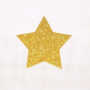 Glitter star appliqué patch, heat-transfer flex, highly glittery, color and size of your choice
