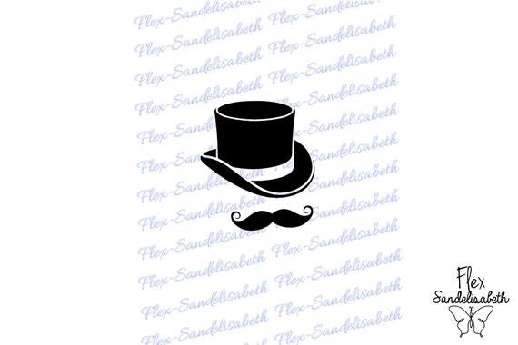 Buy Mustache Hat Mister Top Hat Applied Thermoadhesive Flex Color