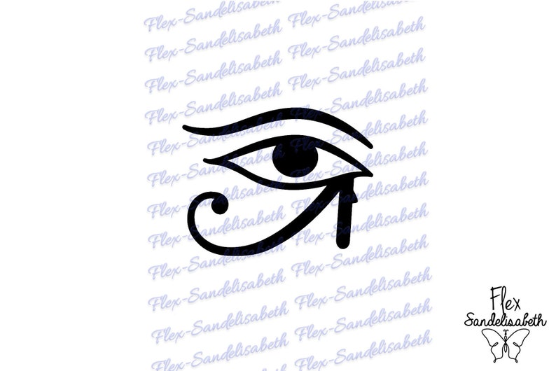 eye Horus Egypt symbol flex applied iron-on size and color of your choice image 1