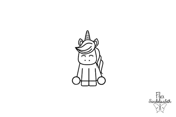 Unicorn Baby Kawaii Applied Thermostick Flex Color And Size To Etsy