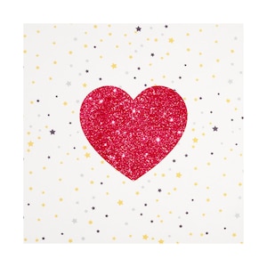 GLITTER flex iron-on heart applied color and size of your choice image 2