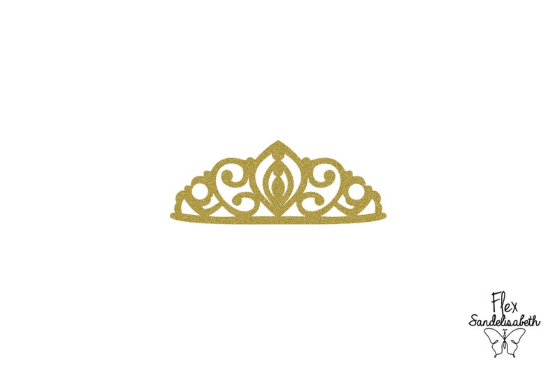 diadème couronne princesse reine appliqué flex thermocollant couleur et dimension au choix image 1