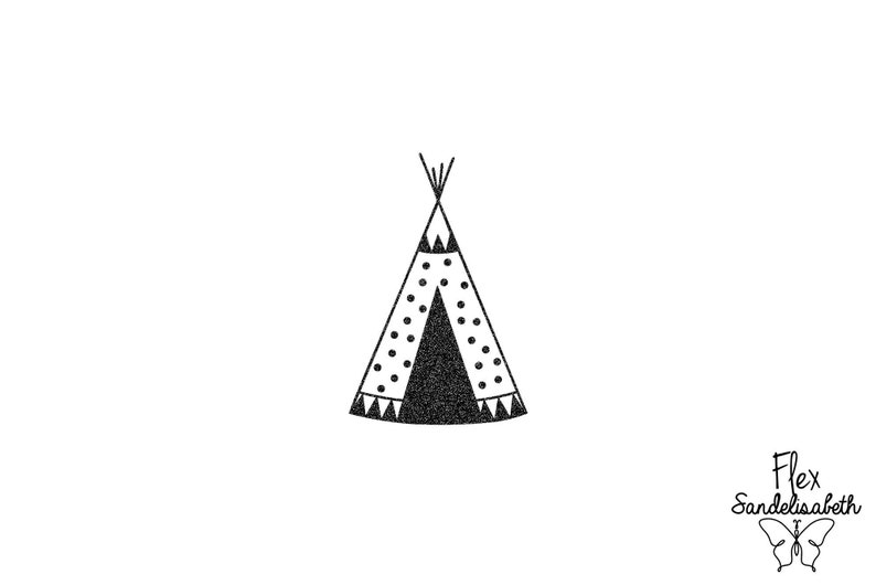 tipi indien appliqué flex thermocollant couleur et dimension au choix image 1