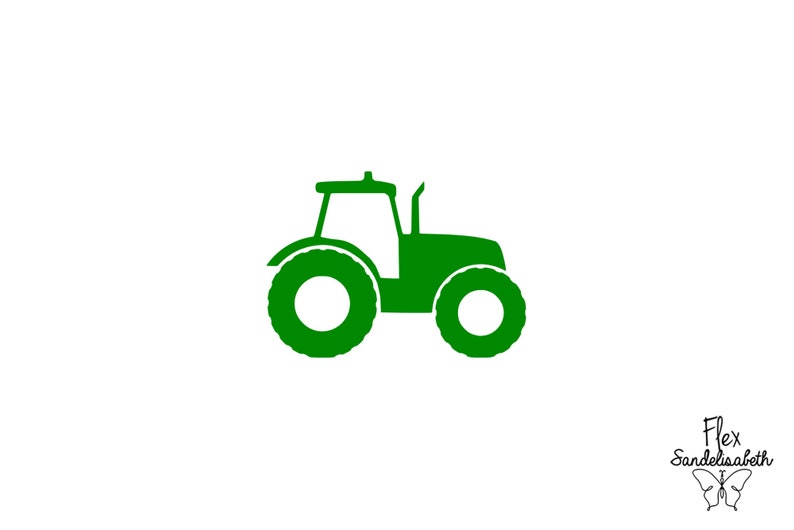 tracteur campagne ferme appliqué flex thermocollant couleur et dimension au choix image 1