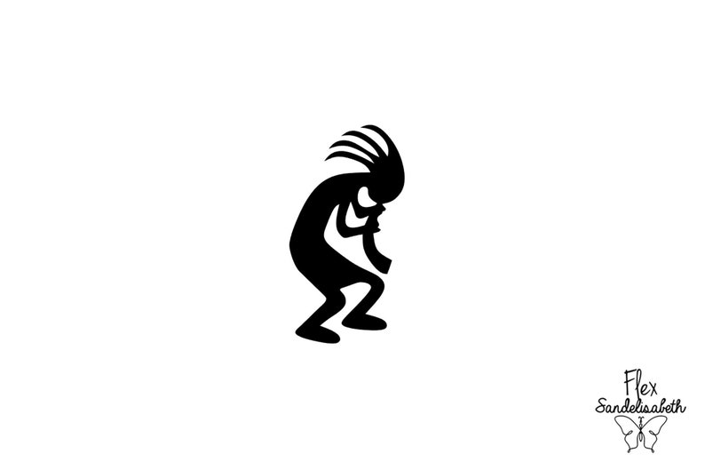 Kokopelli flute player symbol Native American flex Etsy