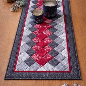 Weihnachtlicher Tischläufer, Patchworkdecke, Tischdeko