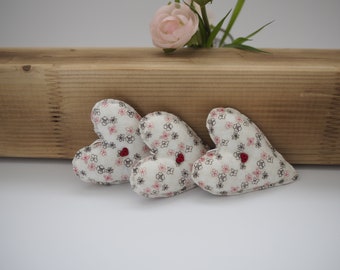 Fabric hearts for hanging, decoration