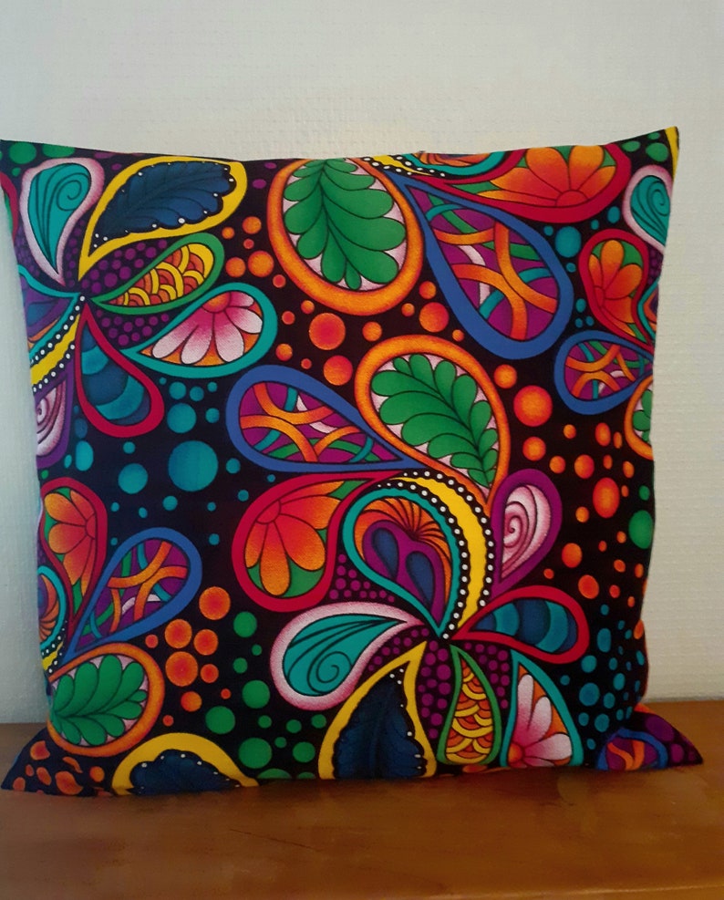 Plusieurs dimensions housse de coussin en wax 40X40 30x50 45X45 50X50 60X60 style africain image 1