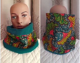 Snood neck scarf polar and wax African style