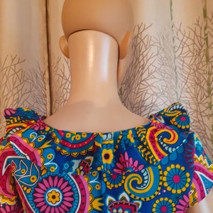 Plusieurs longueurs, robe style africain en wax style africain imprimé cachemire image 4