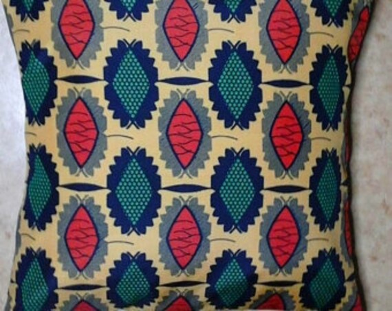 Envoi Rapide Housse Pour Coussin de 50/50 en Toile Wax Certifié Fleurs Mariage .