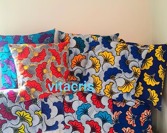 Funda de cojín de cera de múltiples dimensiones 40X40 30x50 45X45 50X50 60X60 Flores de boda de estilo africano