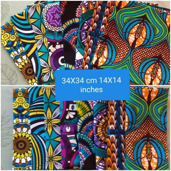 Serviette de table en tissu wax style africain en coton pagne boubou batik