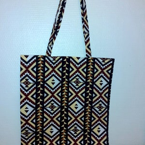 Bogolan kente African style wax tote bag