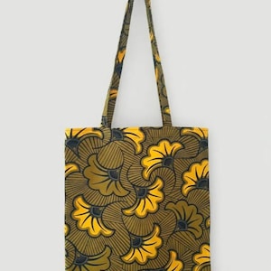 SCHNELLER VERSAND Tragetasche, einfach Tasche, Einkaufstasche, Tragetasche, im afrikanischen Wachsstil Hochzeitsblumen. Modegeschenk