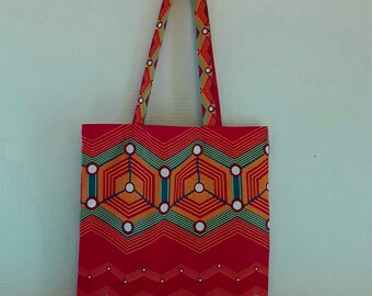 FAST SHIPPING Tote bag, just bag, shopping bag, tote bag, tote in wax African stylefirefed.