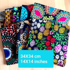African style wax fabric table napkin in cotton boubou batik loincloth