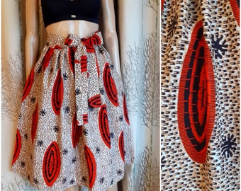 4 lengths skirt in African style wax bogolan print