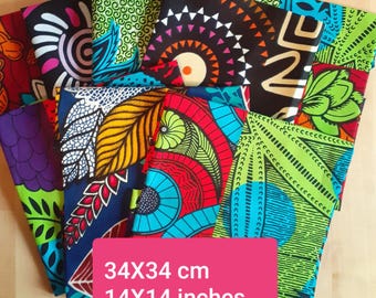 African-style wax print cotton napkin in boubou batik