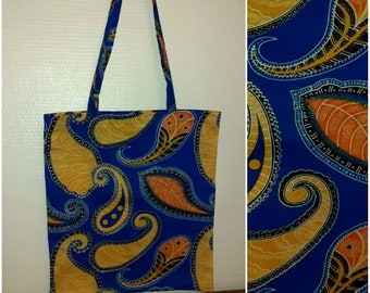 Tote bag en wax style africain cabas sac de courses fourre tout