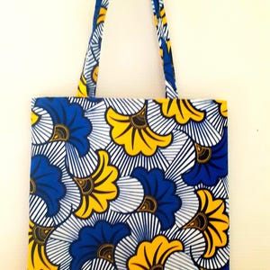 FAST SHIPPING Tote bag, just bag, shopping bag, tote bag, in wax African style wedding flowers. Gift fashion gift