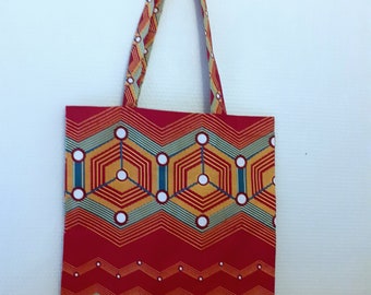 Sac tote bag en wax unisexe imprimé kente