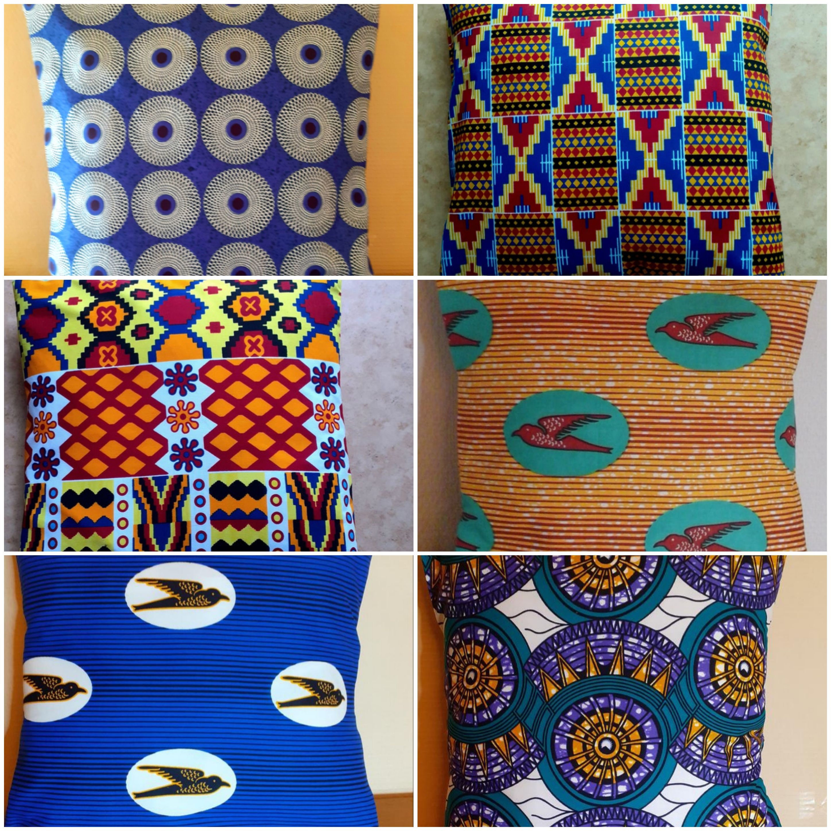 Plusieurs Dimensions Housses en Toile Wax Style Africain.